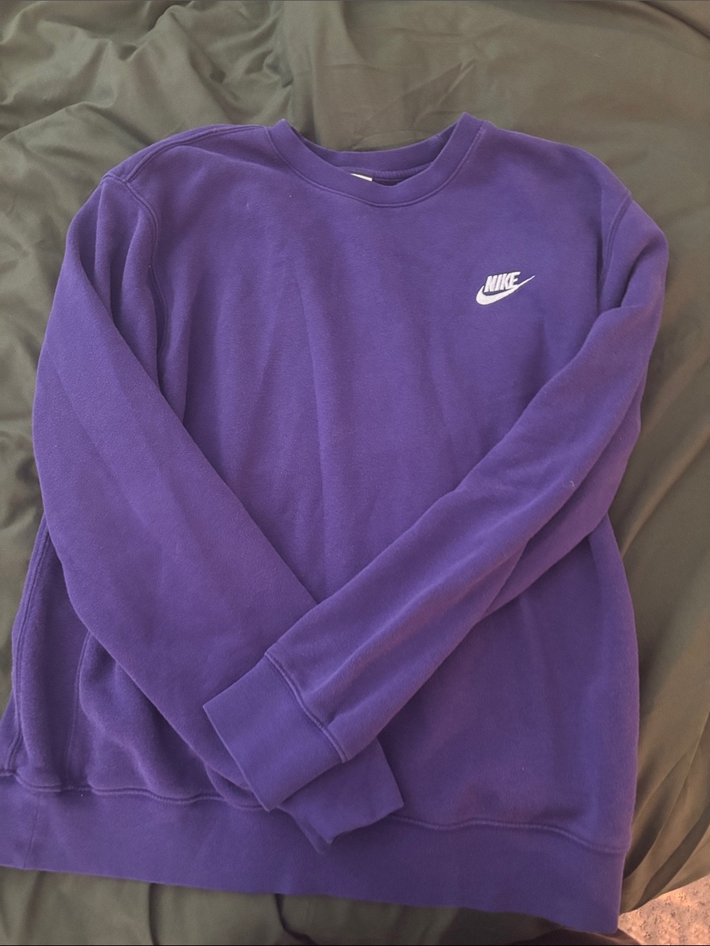 Nike Purple Crewneck Sweatshirt with White Swoosh